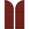 Ekena Millwork Americraft 5-Board (2 Batten) Wood Joined Board-n-Batten Shutters w/ Arch Top, ARW101BQ518X77MRH, PR ARW101BQ518X77MRH - alternate 1